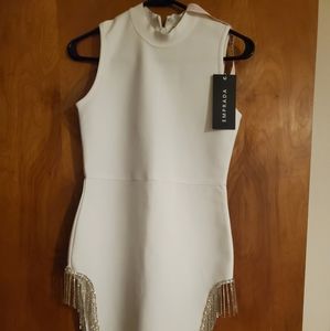 Womens Emprada white bodycon dress size L
